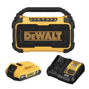 DEWALT Black and Yellow Portable USB Bluetooth Speaker with Charger